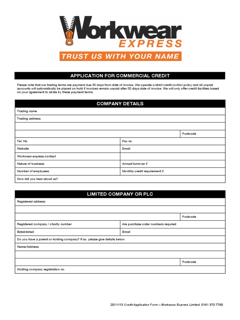 Express clothing store application for job